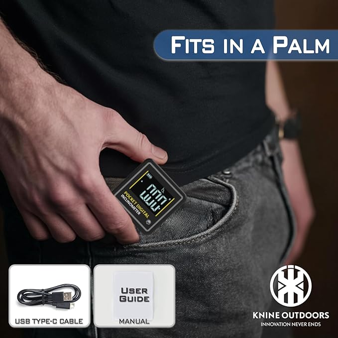 KNINE OUTDOORS Mini Digital Angle Finder 4-side Strong Magnetic Angle Gauge - Image 7