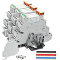UL Listed 10Pcs Miniature Din Rail Relay 24V Black 24VDC ans 24VAC, 6Amp SPDT by ZJWZJH