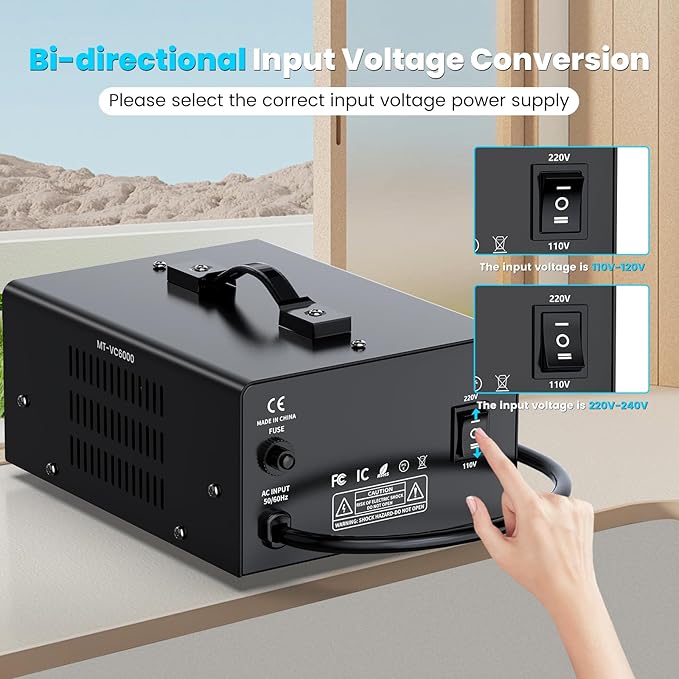 6000W Voltage Converter Transformer Step Up/Down Converter 110/120 Volt - Image 4