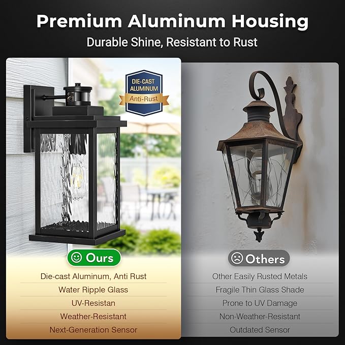 VIANIS 2 Pack Large Advanced Motion Sensor Outdoor Lights, Aluminum Waterproof - Image 7
