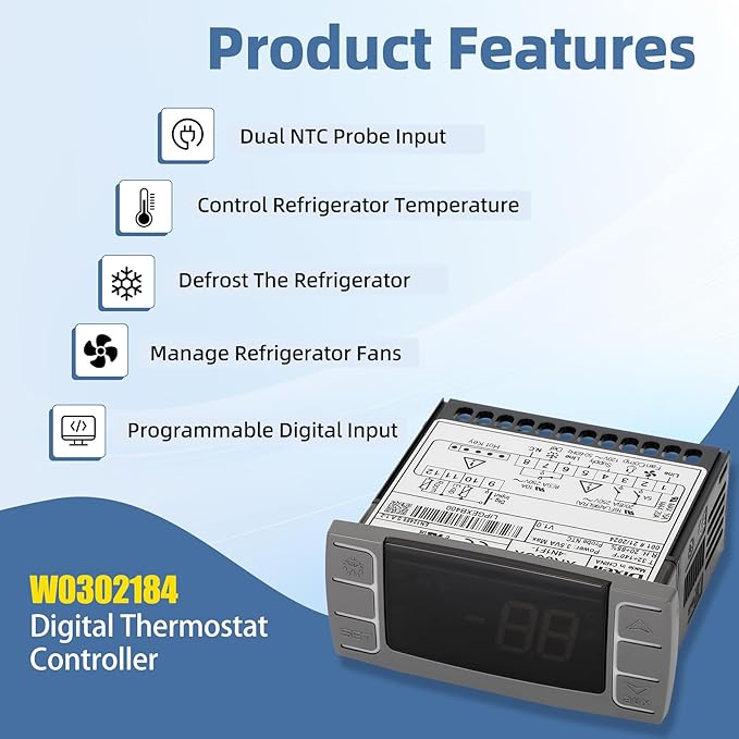 for Atosa W0302184 Temperature Controllers, Programmable Digital Thermostat - Image 6