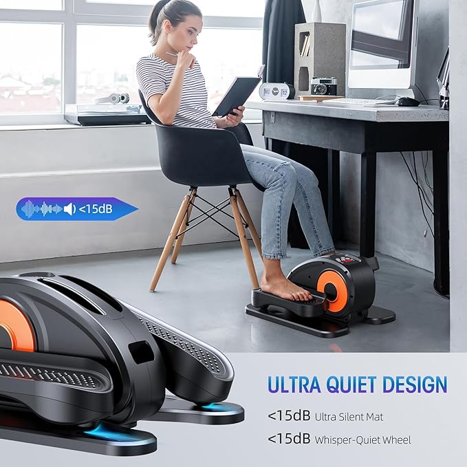 GUGTTR Under Desk Elliptical Machine, Electric Elliptical Leg Exerciser - Image 8