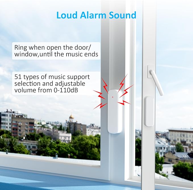 Wireless Door Sensor Chime, Door Open Alarm When Entry Business/Office/Store - Image 4