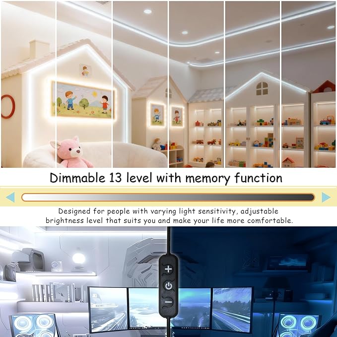 Led Strip Lights for Bedroom Dimmable 20 FT 360 Leds Rope Light Flexible Super - Image 3