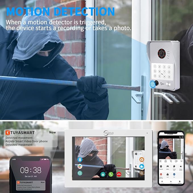 Wired Video Door Phone Apartment Intercom System, 7 Inch Touch Monitor - Image 8