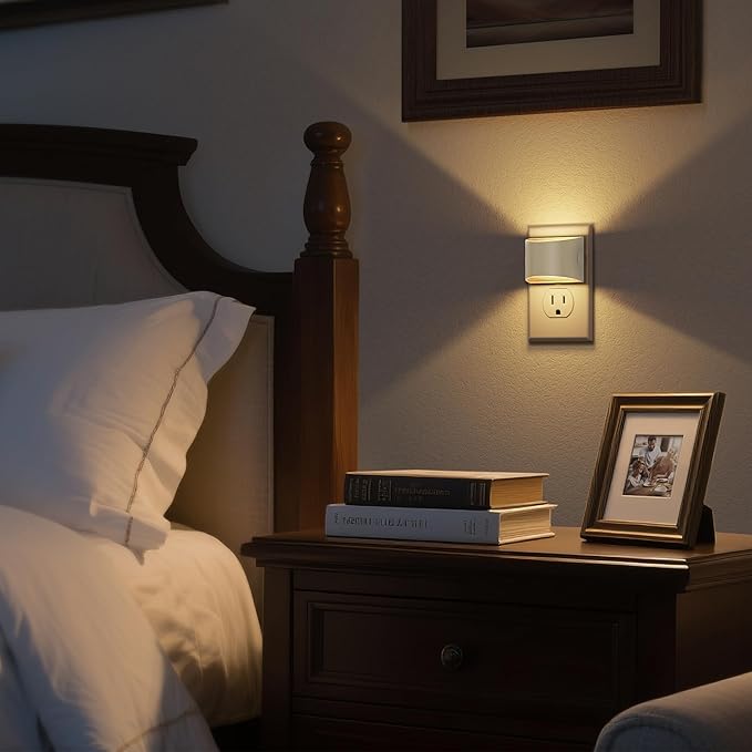 DORESshop LED Night Light, 3 Level Brightness Adjustable Plug in Night Light - Image 3