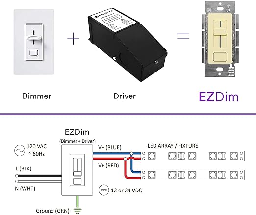 HitLights LED Driver and Dimmer Switch Single Integrated Unit, EZDim 120V AC – - Image 2