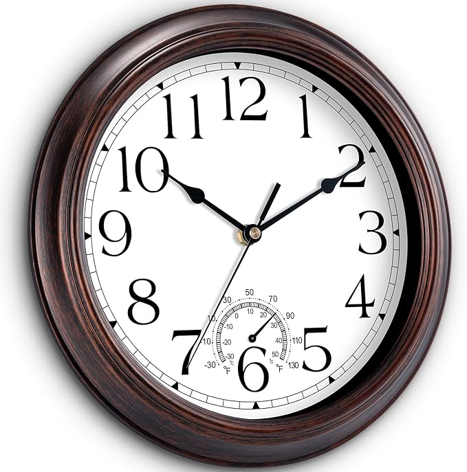 KECYET 8.5 Inch Outdoor Wall Clock - Image 2