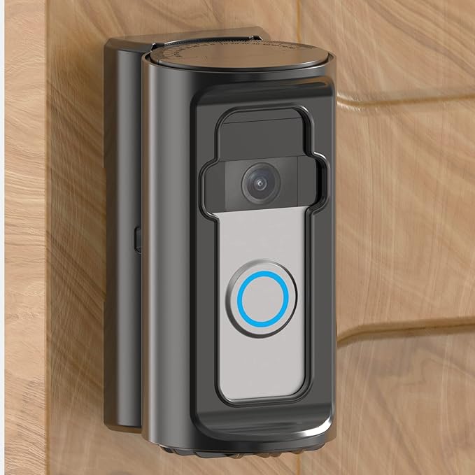 Anti-Theft Video Doorbell Mount，Adjustable 360° Degree Doorbell Angle No-Drill by ZHANDEYUA