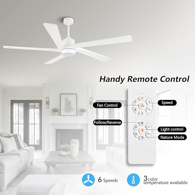 WINGBO 72 Inch DC Ceiling Fan - Image 2