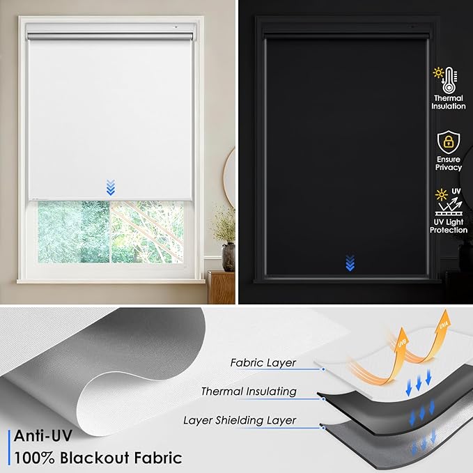 Motorized Blackout Smart Roller Blinds - Image 2