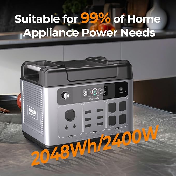 OUKITEL P2001 Plus 2400W Solar Generator, 2048Wh Solar power station - Image 2