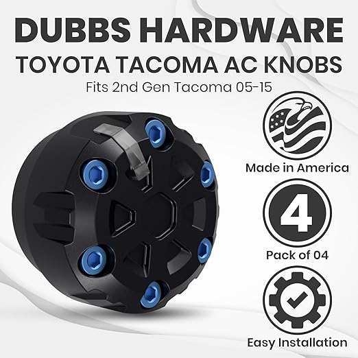 4 Pack - 2nd Gen Tacoma Accessories AC Knob Upgrade - 2005, 2015 Tacoma Climate - Image 3