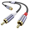 MOSWAG RCA Splitter, 1 Female to 2 Male, RCA Y Splitter Audio Video Cable by MOSWAG