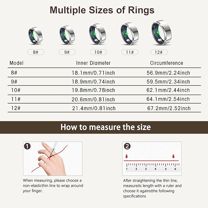 Smart Ring for Women Men, Fashion Minimalist Fitness Ring & Sleep Tracker Ring - Image 6