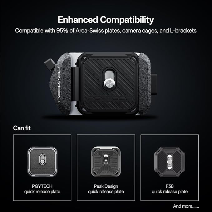 PGYTECH Quick Release Plate & Clamp V2 Kit, Arca Swiss Plate Camera Mount - Image 2