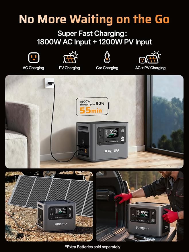 AFERIY 2800W Portable Power Station, P280 - Image 2