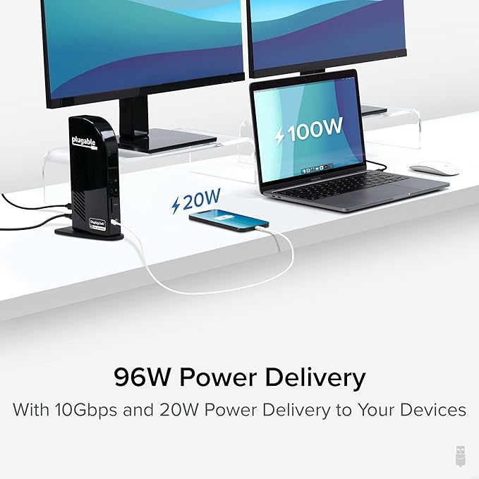 Plugable 13-in-1 USB C Docking Station 4K Triple Monitor - Image 4