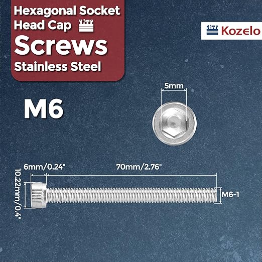 Kozelo 25pcs Socket Head Cap Screws - Image 2