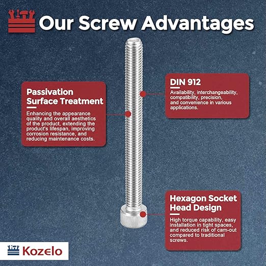 Kozelo 8pcs Socket Head Cap Screws - Image 3