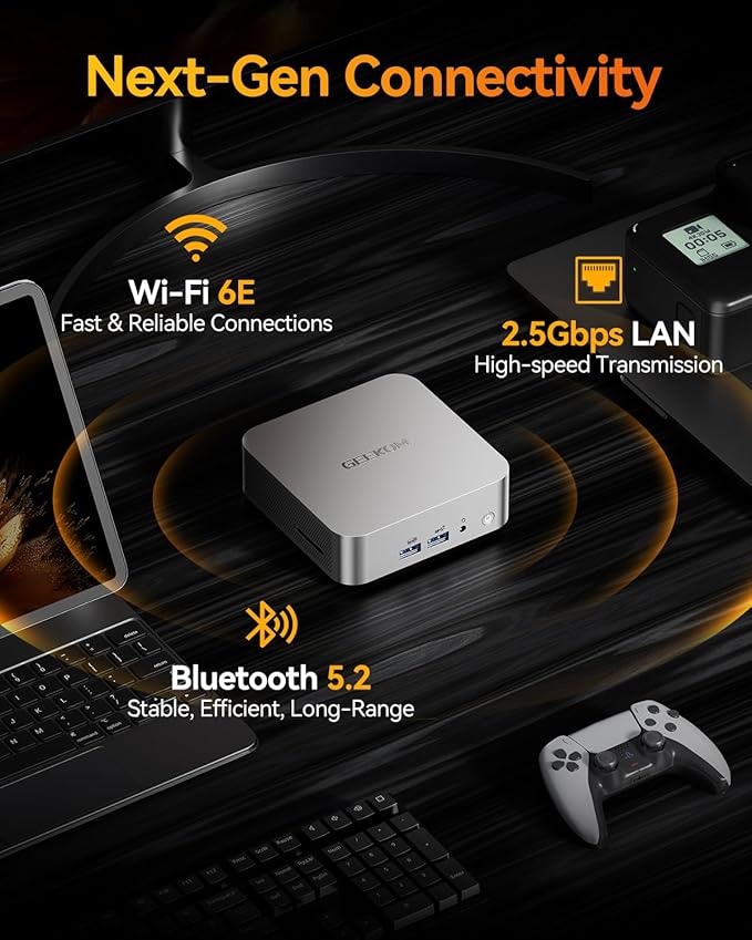 GEEKOM A8 Mini PC with AMD Ryzen 7 8845HS, 3-Year Coverage, 32GB DDR5 RAM 1TB - Image 8