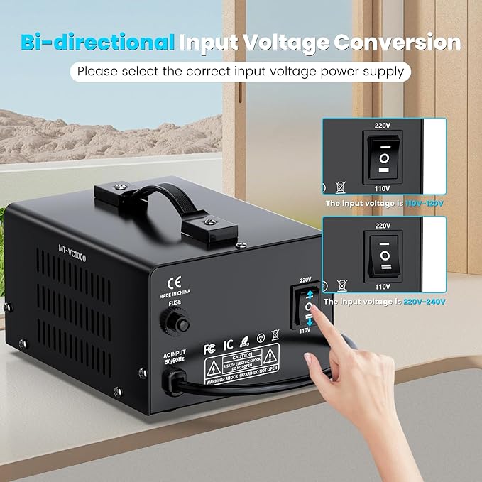 1000W Voltage Converter Transformer Step Up/Down Converter 110/120 Volt - Image 3