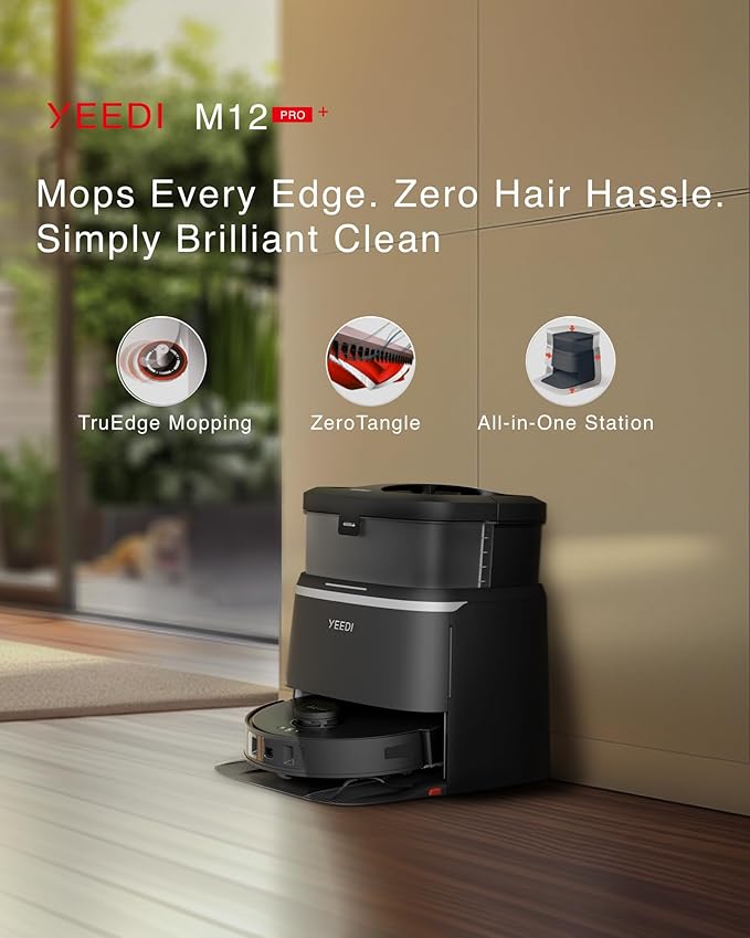 Yeedi M12 PRO Robot Vacuum and Mop Combo, 11000Pa Powerful Suction, ZeroTangle - Image 9