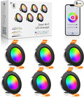 inShareplus 2 Inch Smart Recessed Lighting, 6 Pack WiFi Black LED Downlight 5W by YAMAWIROU
