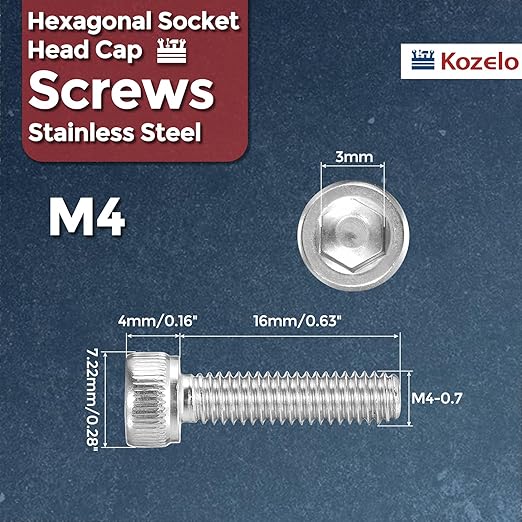 Kozelo 100pcs Socket Head Cap Screws - Image 2