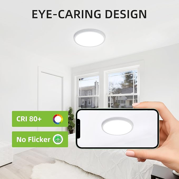 hykolity 12 Inch Selectable CCT LED Round Flat Panel Light, 24W - Image 7