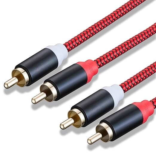 RCA Cable 25Ft, 2Rca Male to 2-Rca Male Audio Stereo Subwoofer Cable - Image 2