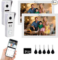 Wired Video Doorbell Intercom System 7 inch Monitor 1080P HD Camera Entry by ANJIELOSMART