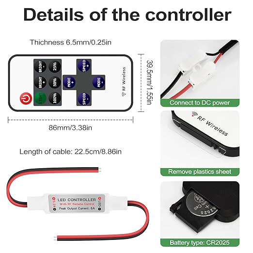 Taoellen 11 Key RF Mini Wireless Remote Controller - Image 4
