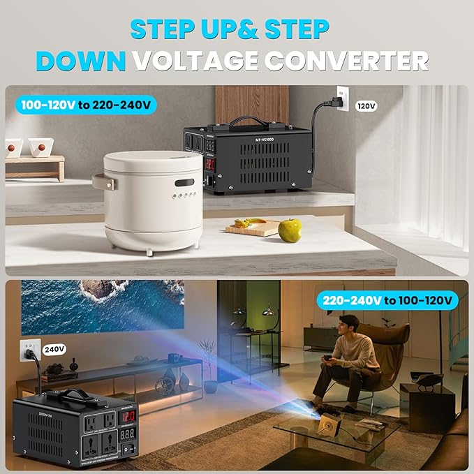 1000W Voltage Converter Transformer Step Up/Down Converter 110/120 Volt - Image 6