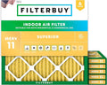 Filterbuy 19.5x19.5x1 Air Filter MERV 11 Superior Pet & Allergy Defense by Filterbuy
