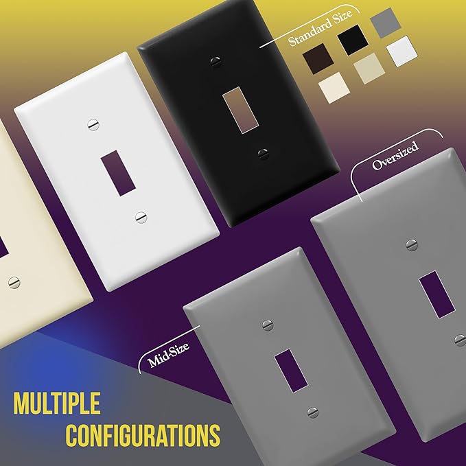 ENERLITES Jumbo Double Toggle Switch Cover, Two Gang Light Switch Wall Plate - Image 7