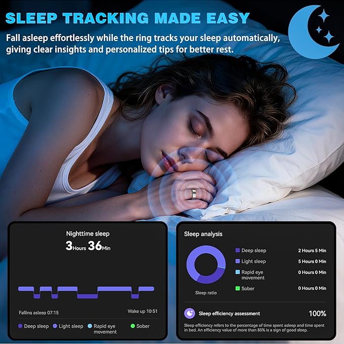 S SECRETTOP Smart Ring for Women Men, Fitness Ring - Image 3