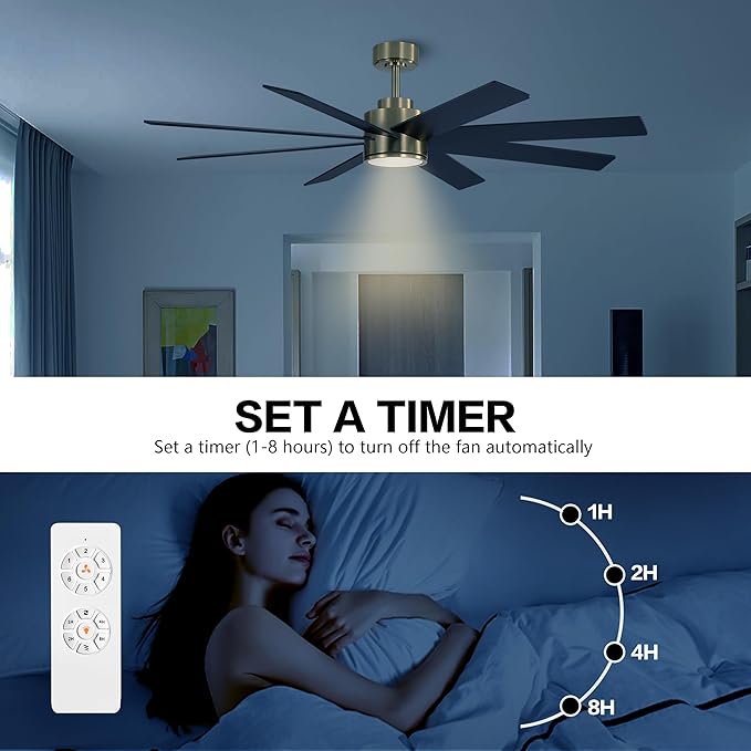 WINGBO 60" Large DC Ceiling Fans - Image 8