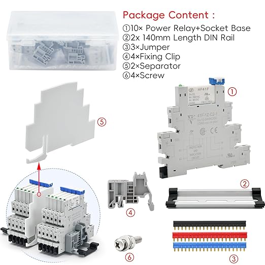 ZJWZJH 10Pcs Miniature Electromagnetic Relay 24V Coil DC/AC; Signal - Image 6