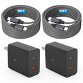 Extra Long 10Foot 45W Samsung USB C Fast Charger Block Dual Port PD Power by VOWSVOWS