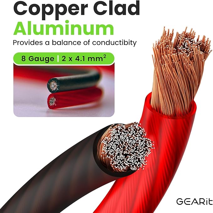 GEARit 8 Gauge Wire Copper Clad Aluminum CCA - Image 2