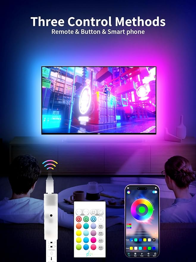 KANTUTOE LED Lights for TV, 23ft Backlights for 75-100in TV, RGB Backlight - Image 2