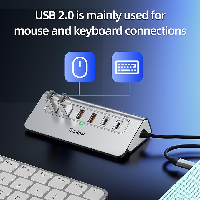 intpw P9R PRO USB C Hub Ethernet, 10Gbps USB C Docking Station 10-in-1 - Image 8