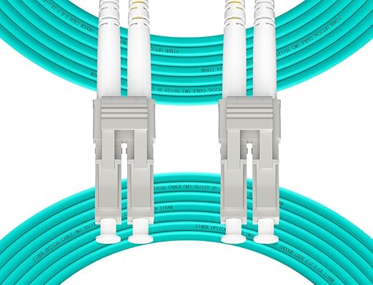 Fibergaga 1m OM3 LC to LC Fiber Patch Cable, 10GB/40GB Multimode Duplex by Fibergaga