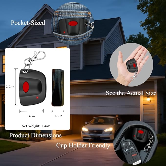 2-Pack 300MHz 10 dip Switch for Multicode Garage Gate Door Opener Remote Control - Image 5
