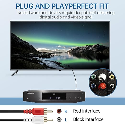 Sjorks RCA Cable 6ft, 2RCA Male to 2RCA Male, Audio Stereo Subwoofer Cable - Image 3