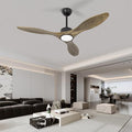 revoici Ceiling Fans with Lights Remote, 52inch Solid Amber Wood Ceiling Fan by REVOICISMARTCEILINGFAN