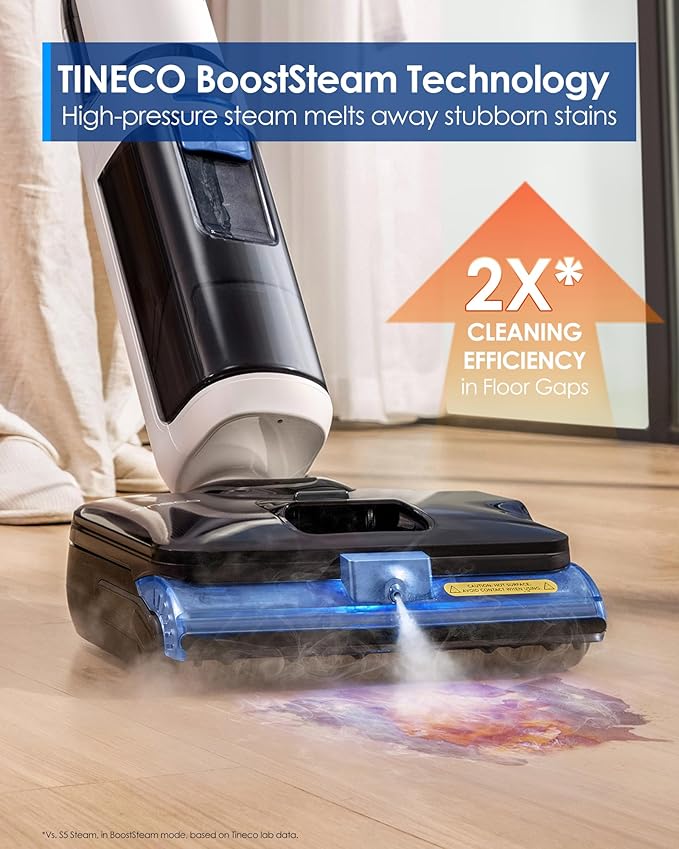 Tineco FLOOR ONE S6 Stretch Steam Corded Wet Dry Vacuum Steam Mop All-in-One - Image 2