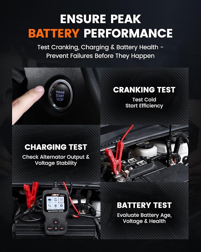 ANCEL AD310 Pro 2-in-1 OBD2 Scanner & Car Battery Tester, Diagnostic Tool - Image 4