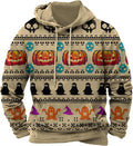 Halloween Hoodie Men Graphic Pumpkin Ghost Printed Sweatshirt Casual Trendy by Spatofa